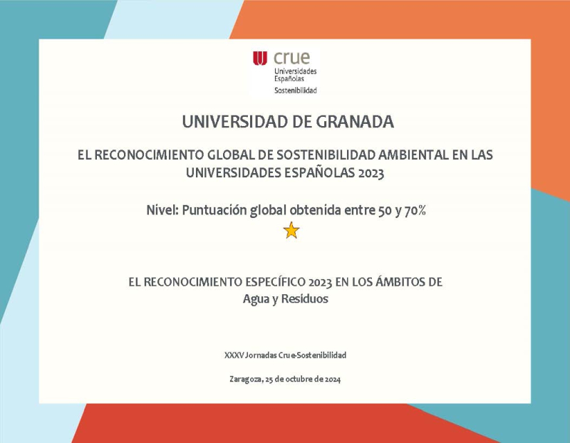 Reconocimiento CRUE- Sostenibilidad Reconocimiento CRUE-sostenibilidad
